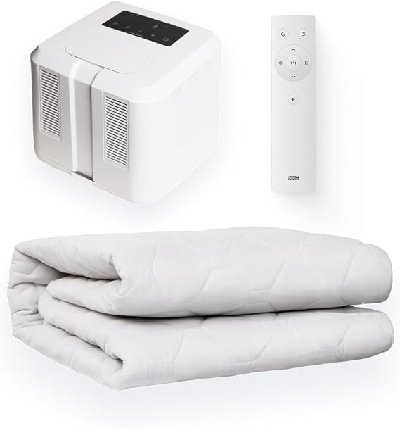 HydroSnooze Water Cooling & Heating Mattress Pad, Bed Cooling System, Temperature Range 15-55℃, Perfect for Hot Sleepers, King Size (153x200cm)