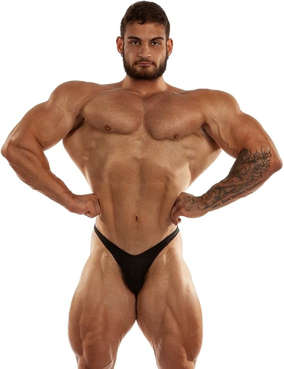 Suits You Posing Trunks with gather back. Perfect for NPC and IFBB Pro men's bodybuilding competitions.