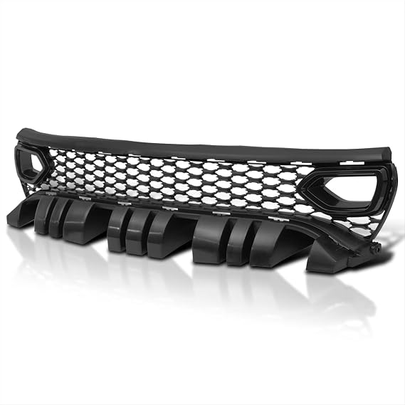 Spec-D Tuning Front Upper Grille w/Air Duct Compatible with 2015-2023 Dodge Charger SRT GT R/T Scat Pack Daytona