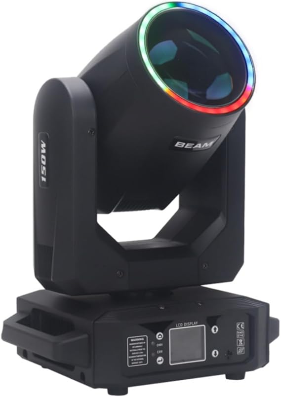 LED 150W Stage Lighting Operating Manual Moving Head Lighting with 44PCS*0.2W RGB Light Strip Ring