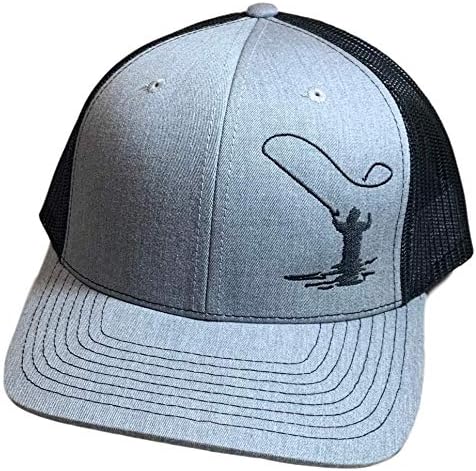 UNAMEIT Fly Fishing Man Embroidered Trucker Snapback Hat