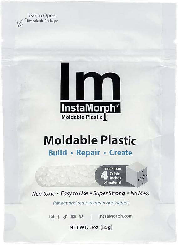 InstaMorph Reusable Moldable Plastic for Crafts,Sculpting,Cosplay,More 3oz
