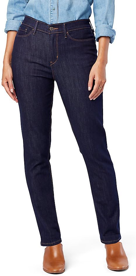 Levi Strauss Signature Gold Women's '03 Essential Classic Slim Taper Jeans Mid-Rise Stretch Denim (Also Available in Plus