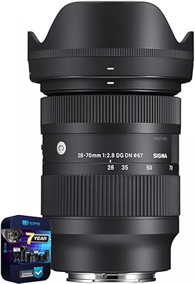 Sigma 592965 28-70mm F2.8 DG DN Contemporary Zoom Lens for Full Frame Sony E-Mount Bundle with 7 YR CPS Enhanced Protection Pack