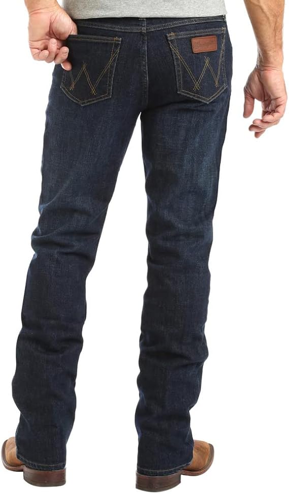 Wrangler Men's 20X 02 Active Flex Competition Slim Fit Stone Blue Jeans