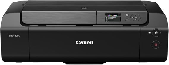 Canon PIXMA PRO-200S Colour Inkjet Printer, Photo Printer, DIN A3+ (High-Gloss Print, WiFi, USB 2.0, WiFi, LAN, Print App, 7.5 cm LCD Colour Display, 4800 x 2400 DPI, 8 Separate Printer Inks), Grey | Professional borderless photo printing A3+; 8 CLI-65 inks for smooth gradients; WiFi, Ethernet, AirPrint