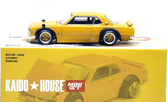 Mini Gt 1:64スケール Kaido House - Nissan Skyline 2000 Gt-r Kpgc10 Kaido Street V2 街道はうす - ニッサン・スカイライン 2000 Gt-r Kpgc10 Kaido Street V2 - イエロー Khmg228 並行輸入品