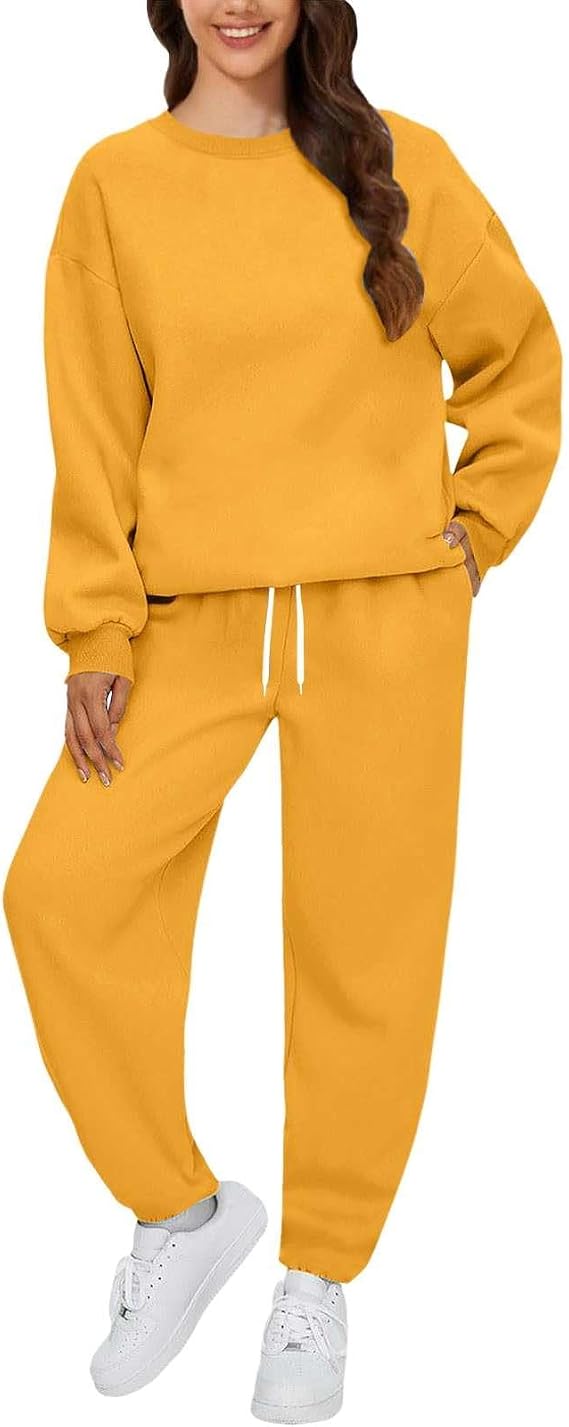 Sweatsuits Women 2 Piece Outfits Crewneck Sweatshirts Sets Lounge Fall Sweatpants 2025 Travel Joggers Tracksuits