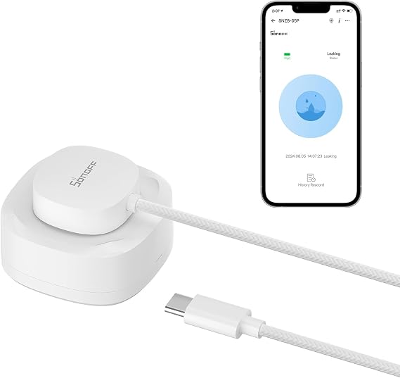 SONOFF SNZB-05P ZigBee Su Kaçak Sensörü ve Kablosu | SNZB-05PC