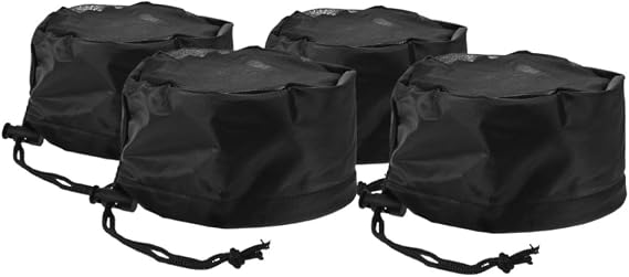 MERRYHAPY 4pcs Oxford Cloth Grow Tent Vent Covers Sturdy Black Vent Screen Cover for Grow Tent Fan Accessories
