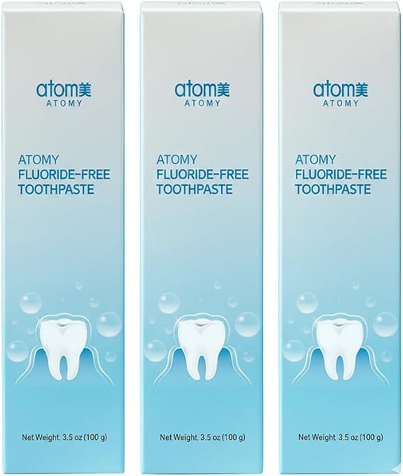 A.t.o.m.y Fluoride-Free Toothpaste, Sensitivity Relief, 3.5 oz (100g), 3 Pack