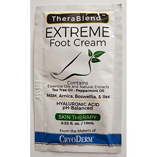 CryoDerm TheraBlend Extreme Foot Cream 0.33oz Travel Packets 6