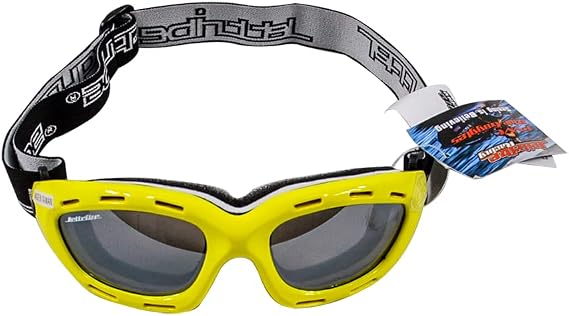 Classic Jet Ski Goggles - PWC Watercraft Water Sports Sunglasses - Easy Fit Glasses for Ultimate Adventure Like Kite Boarding, Surfer, etc - Neon Yellow Floating Frame/Amber Lens Goggles