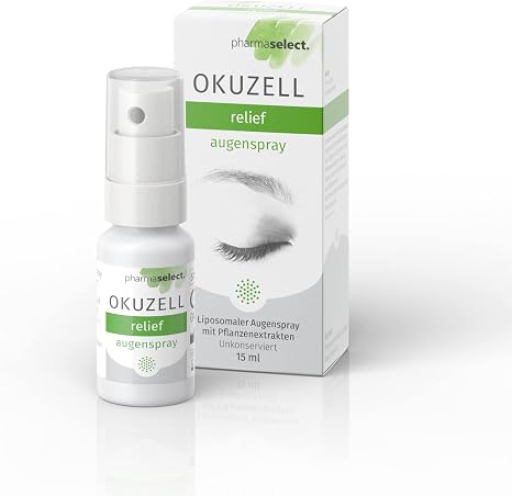 Okuzell Relief Eye Spray Moisturising Eyelid Spray for Dry Itchy & Burning Eyes With Lipids & Plant Extracts Preservative-Free