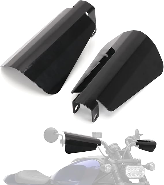 Motorcycle Handguards Coffin Cut Hand Guards Large - for Sportster Dyna Touring Street Glide Road King Electra Glide 2007-2023|Full Protection|Durable Material|Easy Installation|Gloss Black