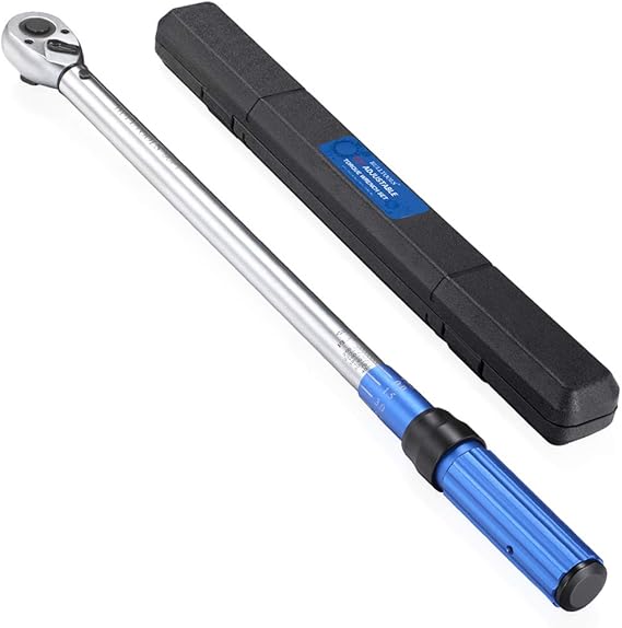 BULLTOOLS 1/2-inch Drive Click Torque Wrench Set Dual-Direction Adjustable 90-tooth Torque Wrench with Buckle(25-250ft.lb / 33.75-337.5Nm)