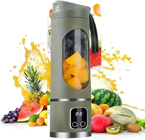 Devan PortableBlender Electric Juicers Fruit Mixers USB Rechargeable Smoothie Mini Blender Personal Juicer 10 Blades 3 Gears With 1300 Mah Rechargeable Battery-Smoothie Blender (GREY)