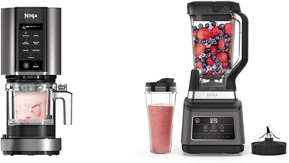 Ninja CREAMi Ice Cream Maker & Frozen Dessert Maker with 3 Tubs, 7 Programs & 2-in-1 Blender with 3 Automatic Programs; Blend, Max Blend