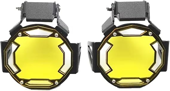 Flipable Fog Light Grille Protection Cover For B&MW R 1250 GS R1250GS For A&dventure R1200GS LC R1200 GS 14-23(Yellow)