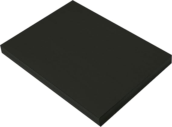 Prang (Formerly SunWorks) Construction Paper, Black, 9" x 12", 100 Sheets