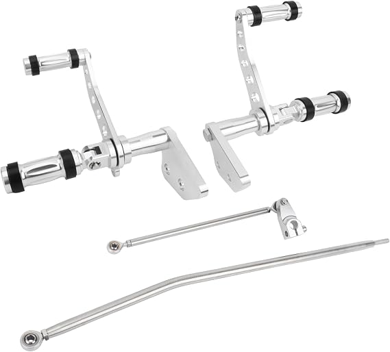 Forward Controls Set Motorcycle Pegs Levers Linkages Fit for Harley Dyna Low Rider 2000-2012 Super Glide 2000-2015 Street Bob 2006-2017 (700601260202)