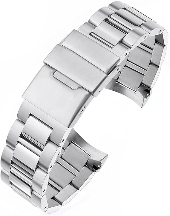 Curved End Stainless Steel Watch Strap for Longines Master Conquest HydroConquest L3.642.4 L3.781.4 Bracelet Accessories 21MM