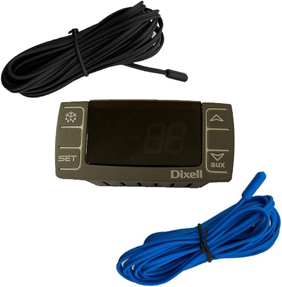 New Dixell Model: XR06CX (for Refrigerators) Digital Temperature Control Panel Thermostat with 2 Temperature Sensor Probes Included 120v / Technician Ready by Xiltek Gray