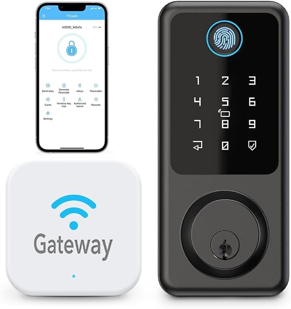 Smart Door Lock,Wi-Fi Keyless Entry Door Lock, Smart Deadbolt Lock for Front Door