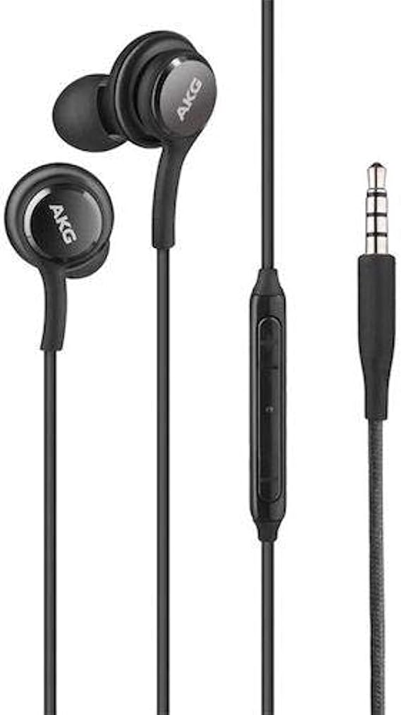 AKG Stereo In-Ear Headset for Samsung Galaxy S10, S10 Plus, S9, S9 Plus, S9 Duos, S9 Duos+, S8, S8 Plus, S8 Active, S7, S7 Edge, S6, S6 Edge, A8 2018, A8 Plus, Note 8 - Black (Black)