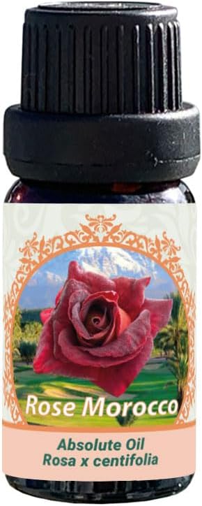 Flora Aromatics Rose Morocco Absolute Oil, 100% Pure Therapeutic Grade (Undiluted Natural) 0.33 FL.OZ / 10ml