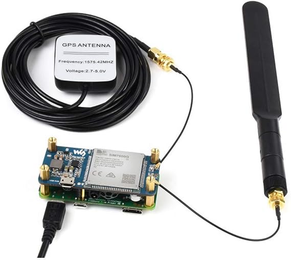 LTE Cat-4 4G / 3G / 2G GNSS Positioning Global Band HAT for Raspberry Pi Based on SIM7600G-H Wireless Communication Telephone Call SMS for Pi Zero/Zero W/PC @XYGStudy (SIM7600G-H 4G HAT (B))