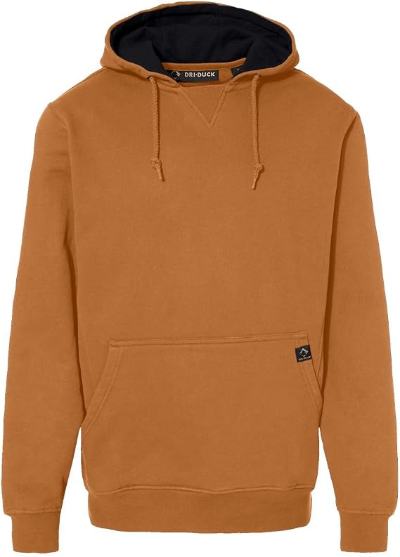 DRI DUCK Woodland Men's Heavyweight Hoodie, Small, Saddle