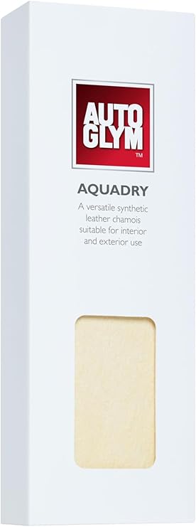 Autoglym Hi-Tech Aqua-Dry Chamois, Car Drying Cloth, 24 x 14cm | Super Absorbent Synthetic Chamois Leather Hard-Wearing Drying Cloth for Car Washing, Interior Cleaning & Exterior Detailing