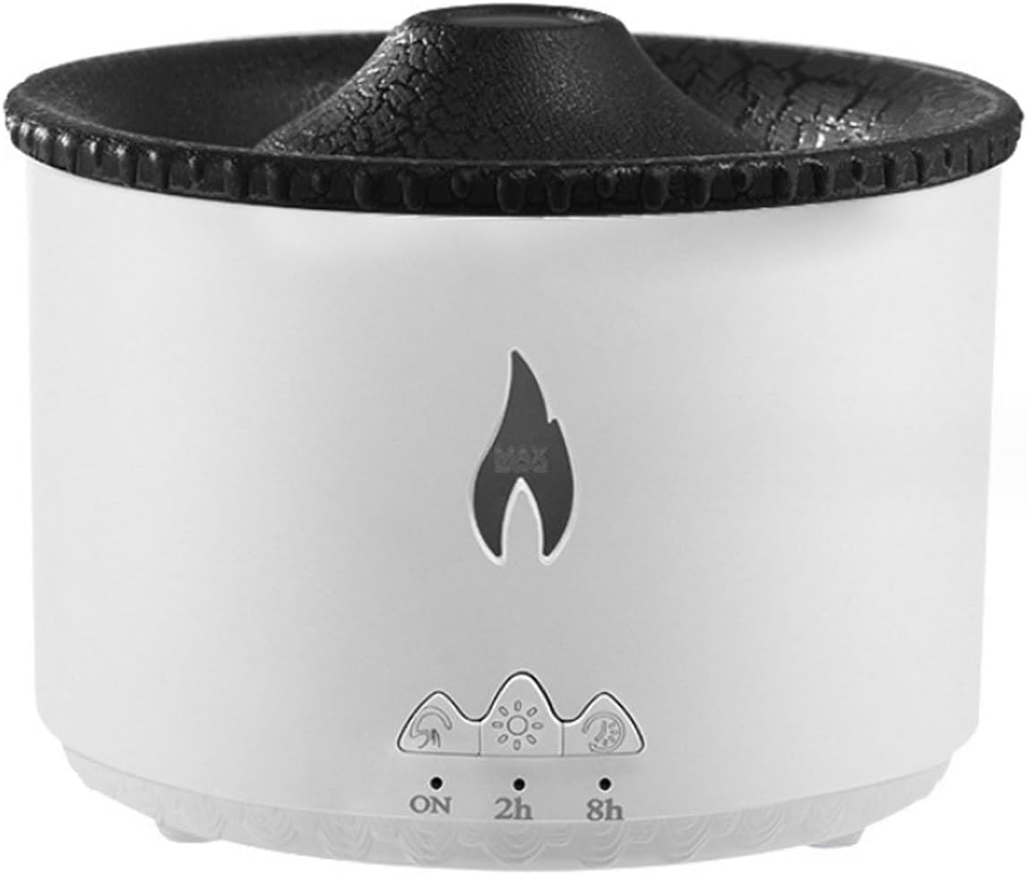 Aroma Diffuser Flame Home Mini Diffuser Tabletop Ultrasonic Volcanic Flame Aroma Diffuser, 12.2 fl oz 360 ml, Small, Large Capacity, Empty Heating Prevention, Remote Control, Timer, For Home, Spa, Office, Yoga