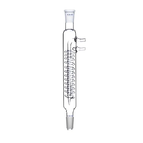 200mm,24/40,Glass Spiral Reflux Condenser,New Advance Lab Glassware