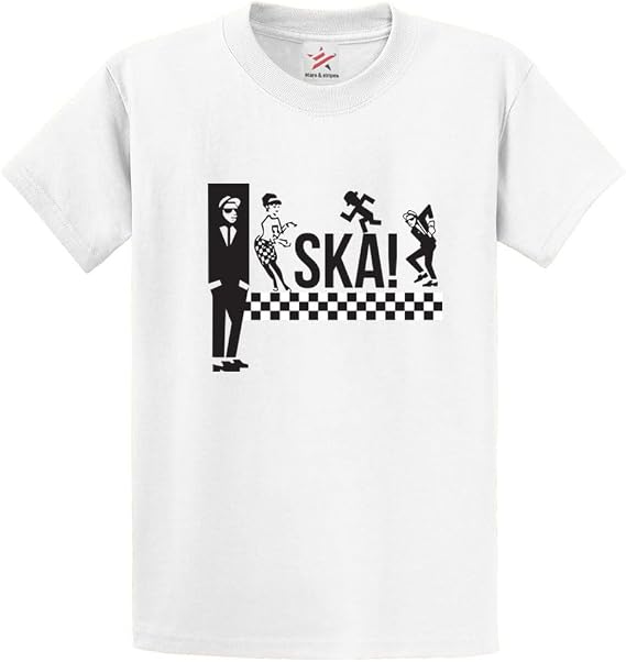 Ska! Music Retro Reggae Two Tone Iconic Punk Music Unisex Tee Adults Crew Neck T-Shirt