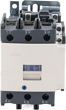 AC Contactor 3 Pole 95A 220V Coil, 380V Rated Voltage, 50/60Hz for Power Distribution, HVAC Motor Replacement