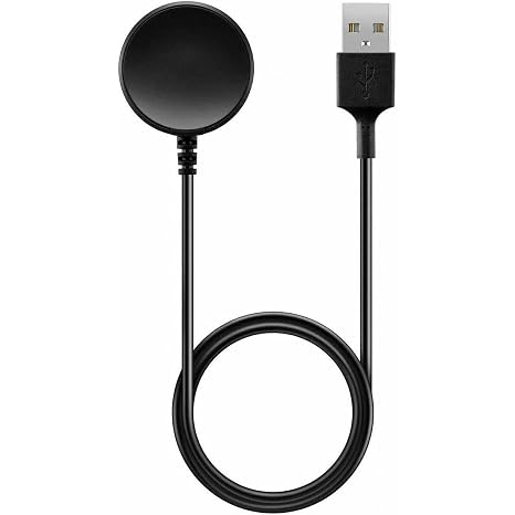 Coverzone Samsung Galaxy Watch 5 ile Uyumlu 1 Metre USB Şarj Kablosu ve Adaptörü, Type-A Bağlantılı Akıllı Saat Şarj Cihazı