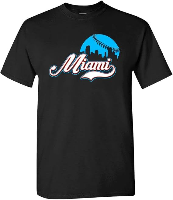 Xtreme Apparrel Cityscape Skyline Men's T-Shirt for Baseball Fans