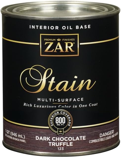 ZAR Interior Oil Base Stain, Quart, Color - Dark Chocolate Truffle