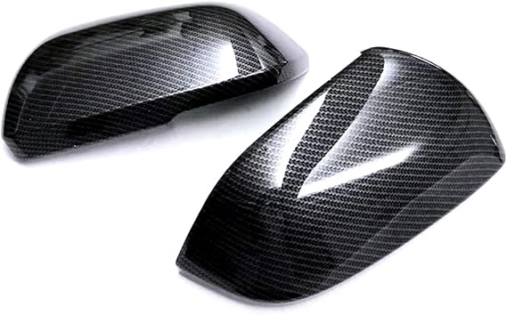 HIGH FLYING ABS Carbon Fiber Style Rear View Side Door Mirror Cover Cap Overlay Cover Trim 2pcs for Volkswagen Atlas 2018 2019 2020 2021 2022 2023 2024 2025 2026