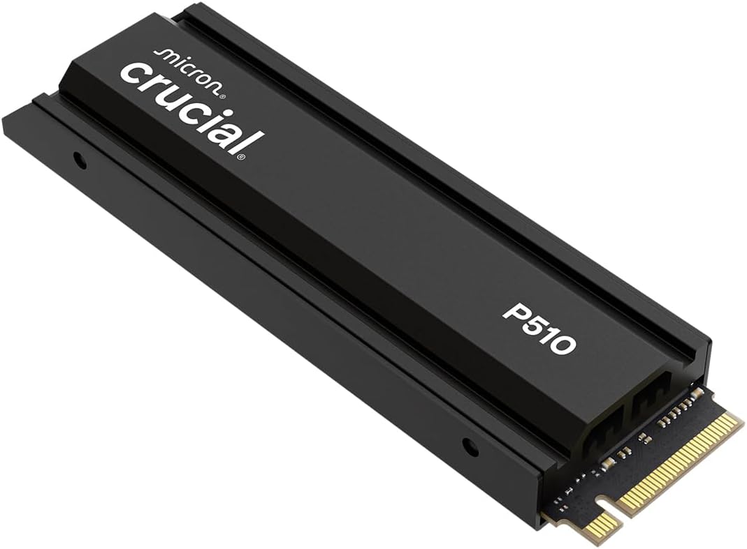 Crucial P510 1TB with Heatsink 3D NAND NVMe PCIe 5.0 M.2 SSD Up to 11,000MB/s CT1000P510SSD5-JP Domestic