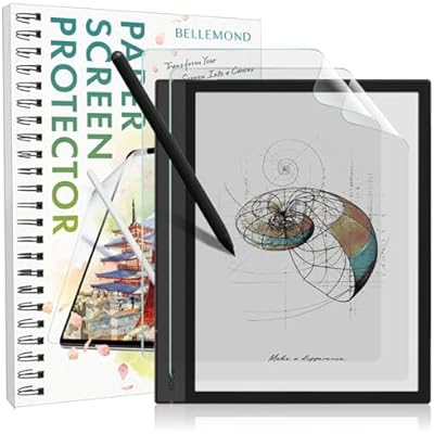 BELLEMOND | Kent Paper Screen Protector compatible with Onyx Boox Note Air 5C4C3C | Note-Taking & Annotation | Anti-Glare Matte PET Film | Smooth Writing Feel | 2-Pack | Made in Japan