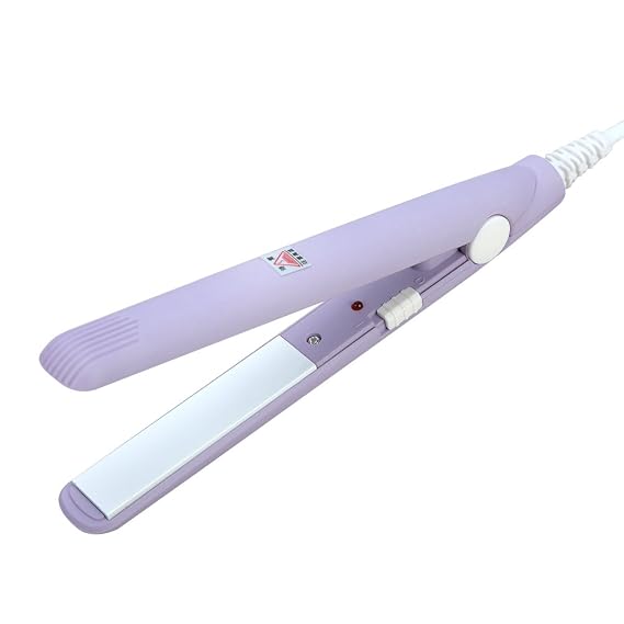 Mini Hair Straightener, Travel Size Straightening Iron Small Lightweight Portable Flat Iron Heating Curler Ceramic Tourmaline Plate Beauty Quick & Easy Hair Styling for Women Men,