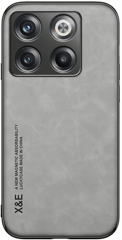 Kepuch Silklike Case for Oneplus 10T/Ace Pro - Cover Bumper Built-in Metal Plate for Oneplus 10T/Ace Pro - Gray