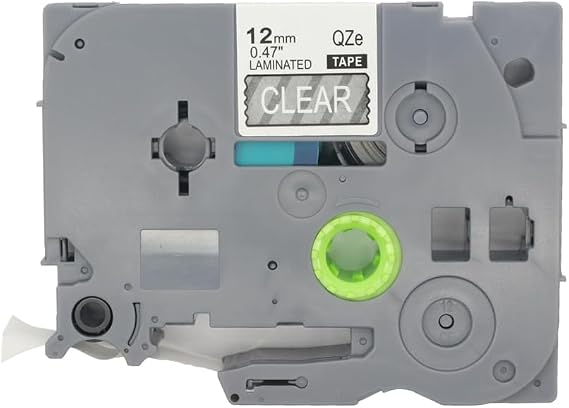 1 Pack White on Clear Laminated Label Tape Compatible for Brother P-Touch Label Printer TZ 135 TZe 135 12mm 1/2" OPA4135