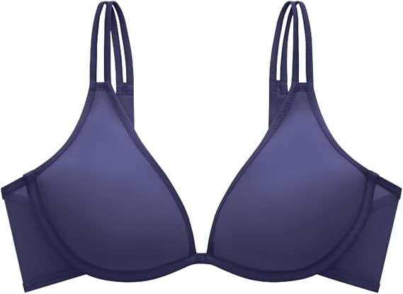 Thirdlove Bare Mesh Plunge Bra, Semi-Sheer Underwire Bralette with Adjustable Straps, Low Cut Everyday Comfort