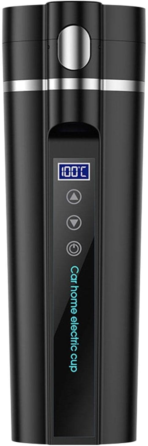 Car Pot, Electric Kettle, Car Pot, 30 ° C-100 ° C, 450L Large Capacity, Rapid Heating, LCD Temperature Display, 360 ° Leak-Proof, Hot Water, Electric Kettle, 12 V, 24 V, Thermos, Traveling Heating Mug,