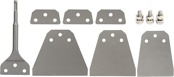 Tile Removal Chisel Tool Ultra Thin Round Handle Floor Wall Scraper Kit for Electric Hammer