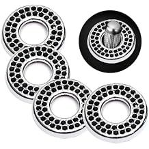 4 Pcs Bling Car Inner Door Lock Covers Stickers, Rhinestones Pull Rod Bolt Decoration Covers Accessories, Compatible with Mercedes-Benz A,B,C,D,E, Gla, Glc,Glk (Black)